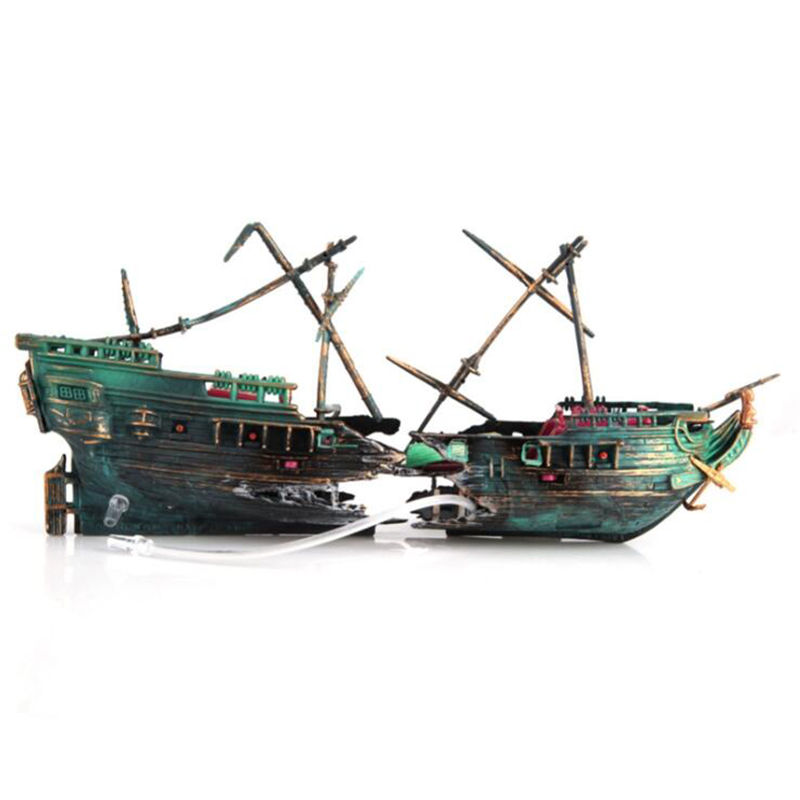 Aquarium Marineland - HOT！Large Aquarium Decoration Boat Aquarium Ship
