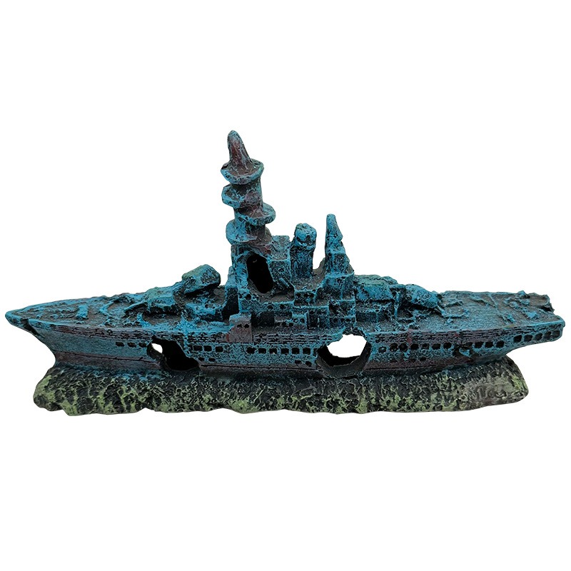 Resin Damaged Navy War Boat Sh - đánh giá và giá Aquarium Marineland