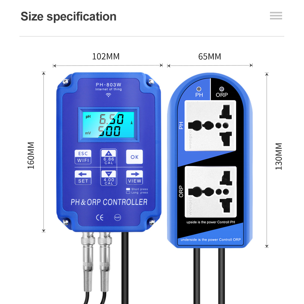 2 In 1 PH ORP Controller PH-80 - đánh giá và giá Marine Aquarium Par Meter