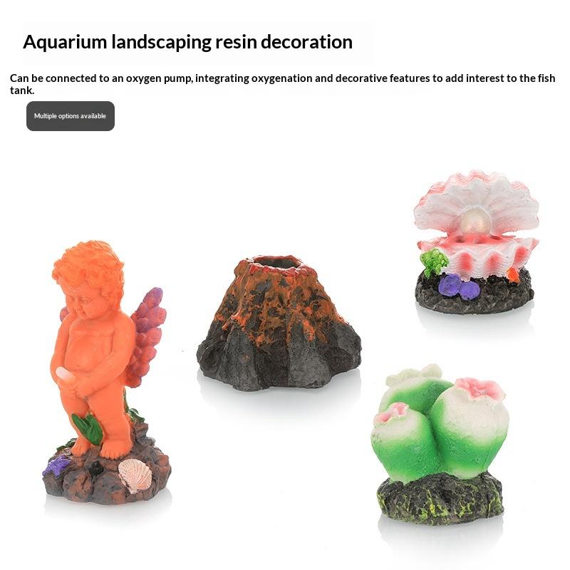 Volcano Shaped Aquarium Bubble - đánh giá và giá Marine Aquarium All In One