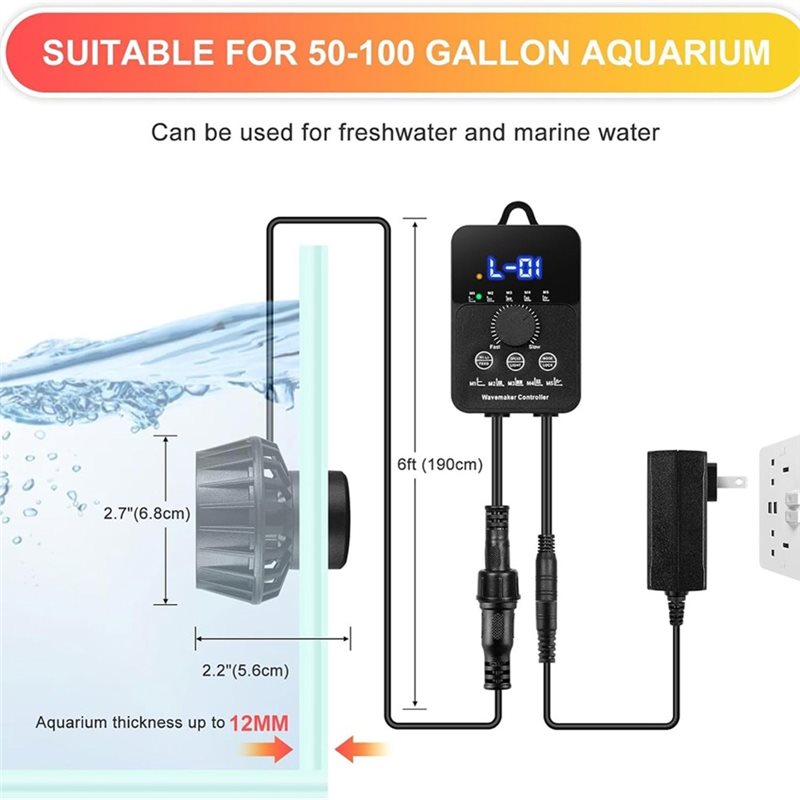 ABYN-For 50 To 100 Gallon Aqua - đánh giá và giá Powerhead Wave Maker