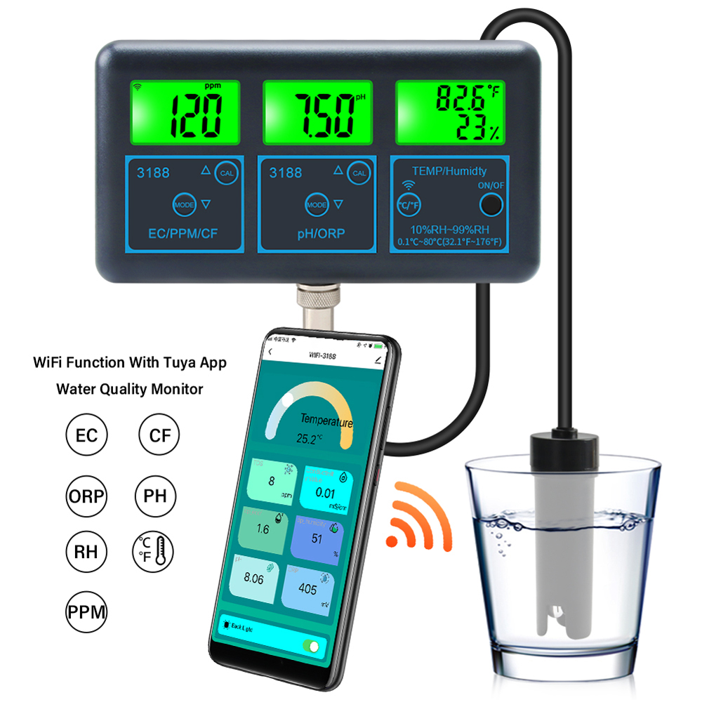 Tuya WiFi 7in1 Water Quality T - đánh giá và giá Marine Aquarium Par Meter
