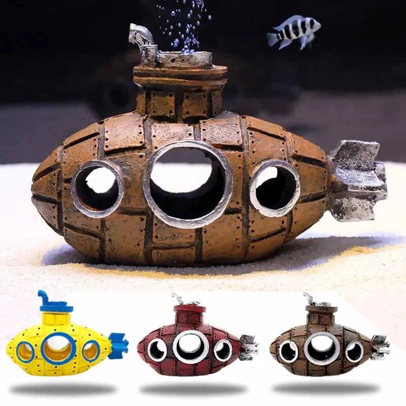Resin Submarine Ornaments Aqua - đánh giá và giá Marine Aquarium All In One