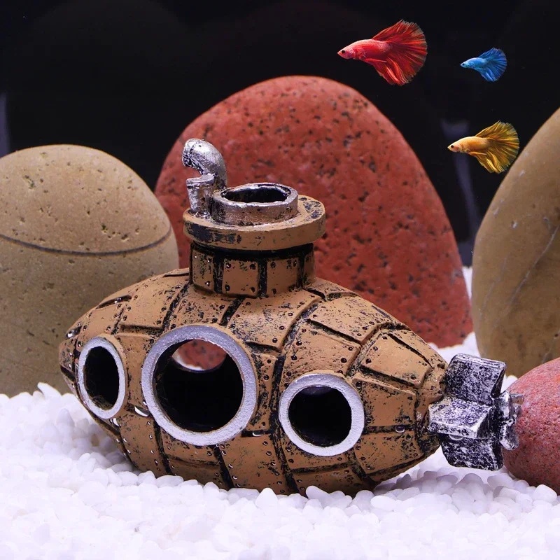 Resin Submarine Ornaments Aqua - đánh giá và giá Marine Aquarium All In One