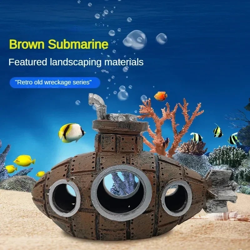 Resin Submarine Ornaments Aqua - đánh giá và giá Marine Aquarium All In One