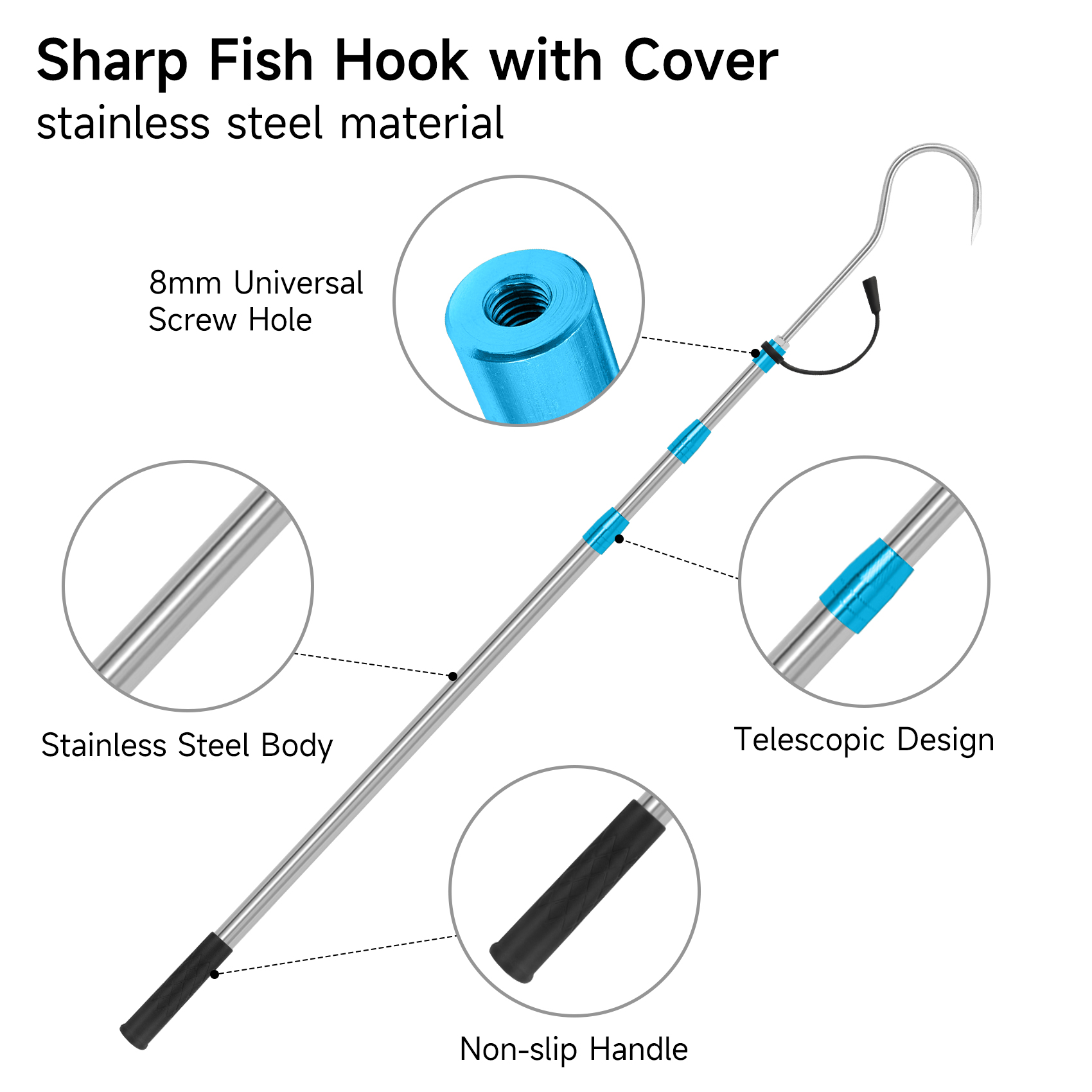 SANLIKE Telescopic Fish Gaff w - đánh giá và giá Marine Salt Mix