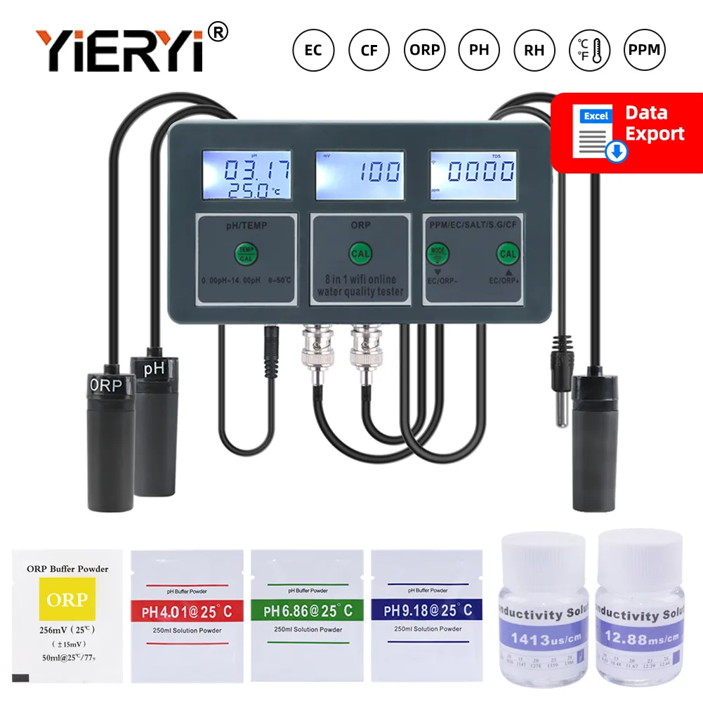 Yieryi WiFi Tuya Smart 8 In 1  - đánh giá và giá Marine Aquarium Par Meter